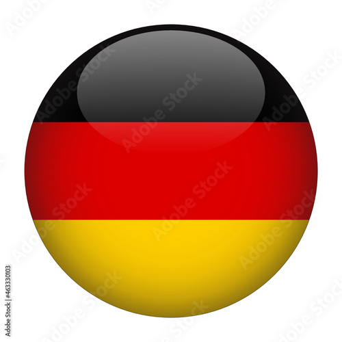 Germany 3D Rounded Country Flag button Icon