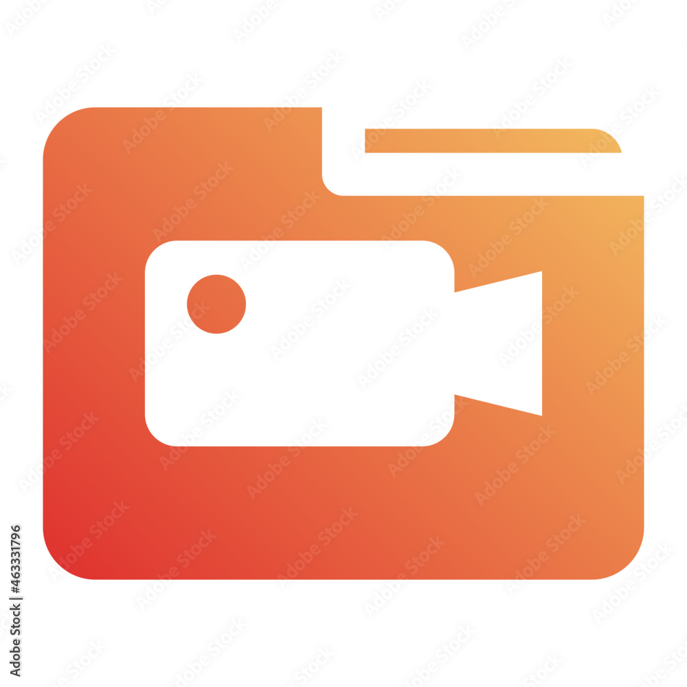 icon vector video chat Flat Gradient Style icon vector video chat Flat Gradient Style