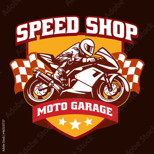 Motorcycle Shop Badge design