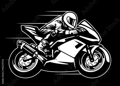 racer riding racing motorcycle