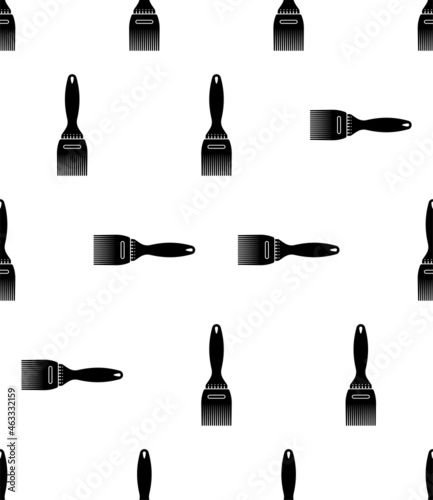 Pastry Brush Icon Seamless Pattern, Basting Brush Icon, Utensil Used To Oil, Glaze, Spread Butter On Food