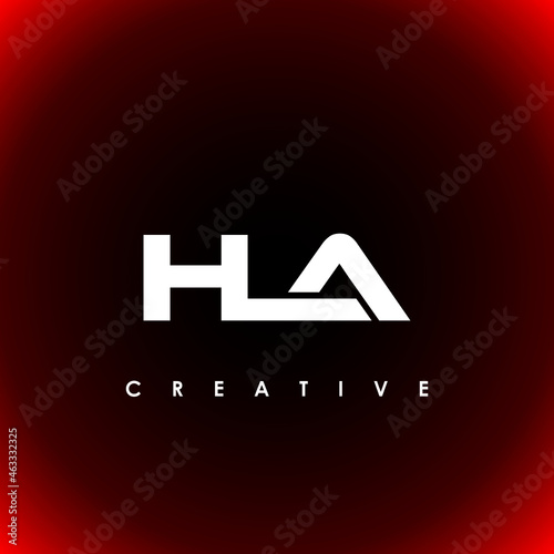 HLA Letter Initial Logo Design Template Vector Illustration