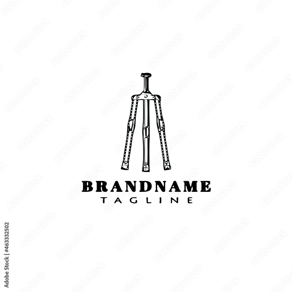 tripod logo cartoon icon flat template black isolated vector illustration tripod logo cartoon icon flat template black isolated vector illustration