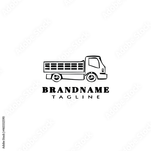 truck logo cartoon icon design template isolated vector illustration
