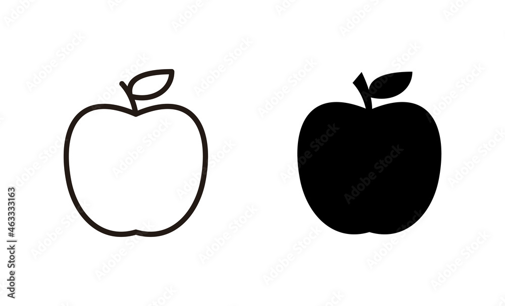 Apple icons set. Apple sign and symbols for web design. Apple icons set. Apple sign and symbols for web design.