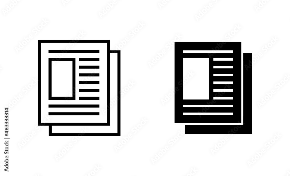 Newspaper icons set. news paper sign and symbolign Newspaper icons set. news paper sign and symbolign