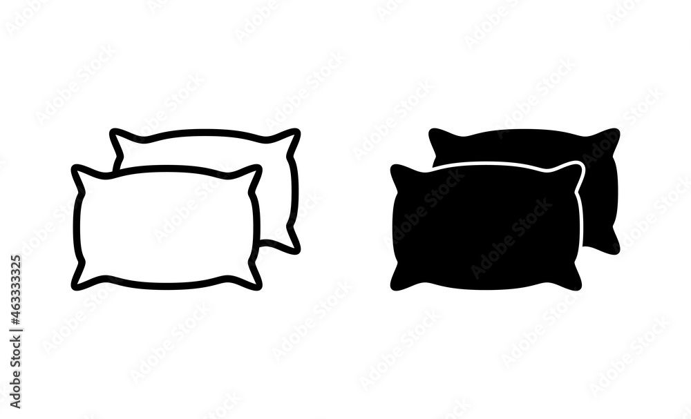 Pillow icons set. Pillow sign and symbol. Comfortable fluffy pillow Pillow icons set. Pillow sign and symbol. Comfortable fluffy pillow