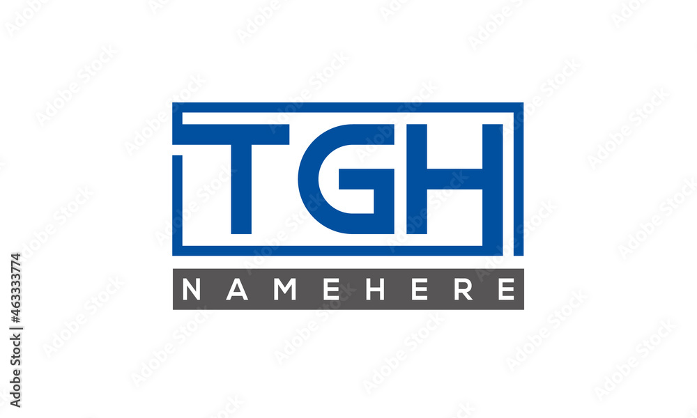 TGH creative three letters logo TGH creative three letters logo