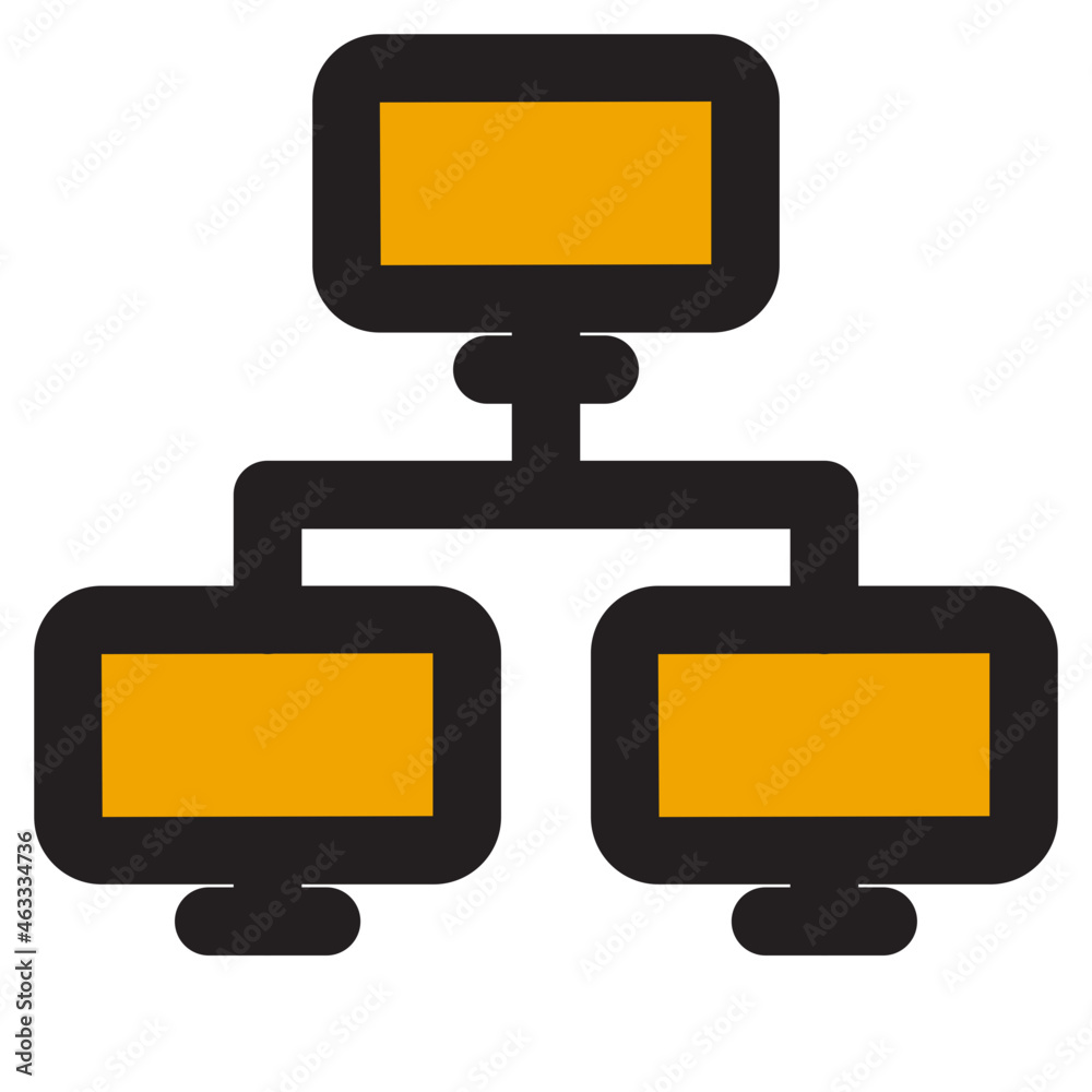icon vector lan connection Flat Outline Style icon vector lan connection Flat Outline Style