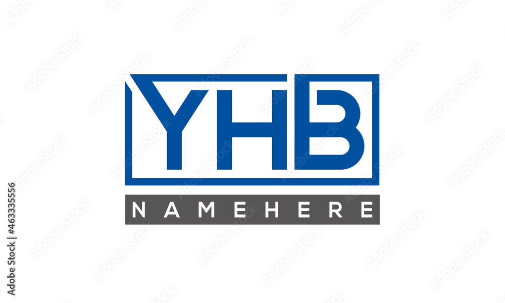 YHB creative three letters logo YHB creative three letters logo