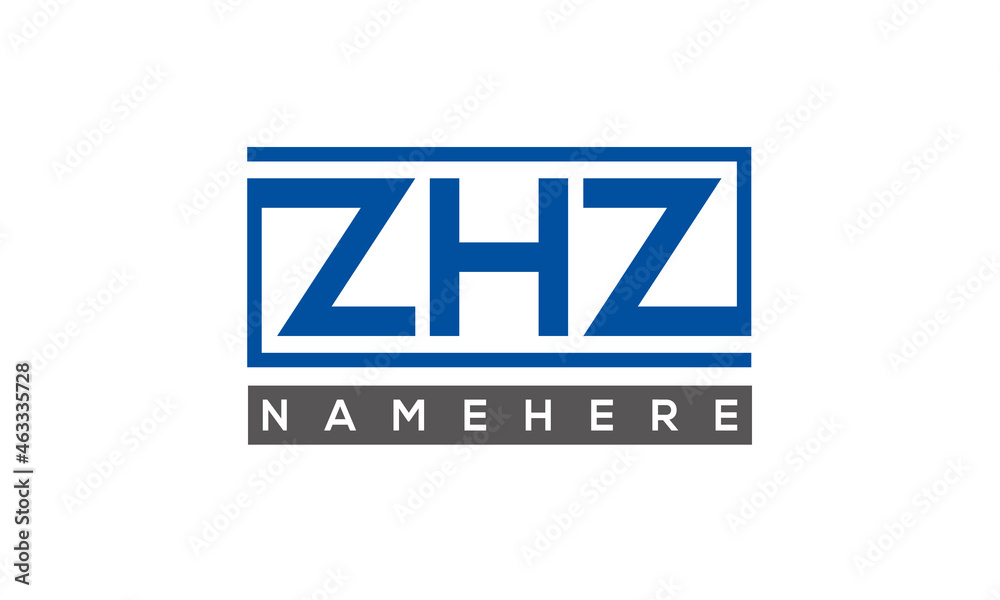 ZHZ creative three letters logo ZHZ creative three letters logo