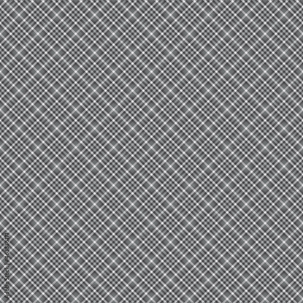Grey Diagonal Plaid Tartan textured Seamless Pattern Design