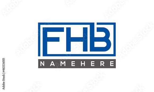 FHB creative three letters logo	