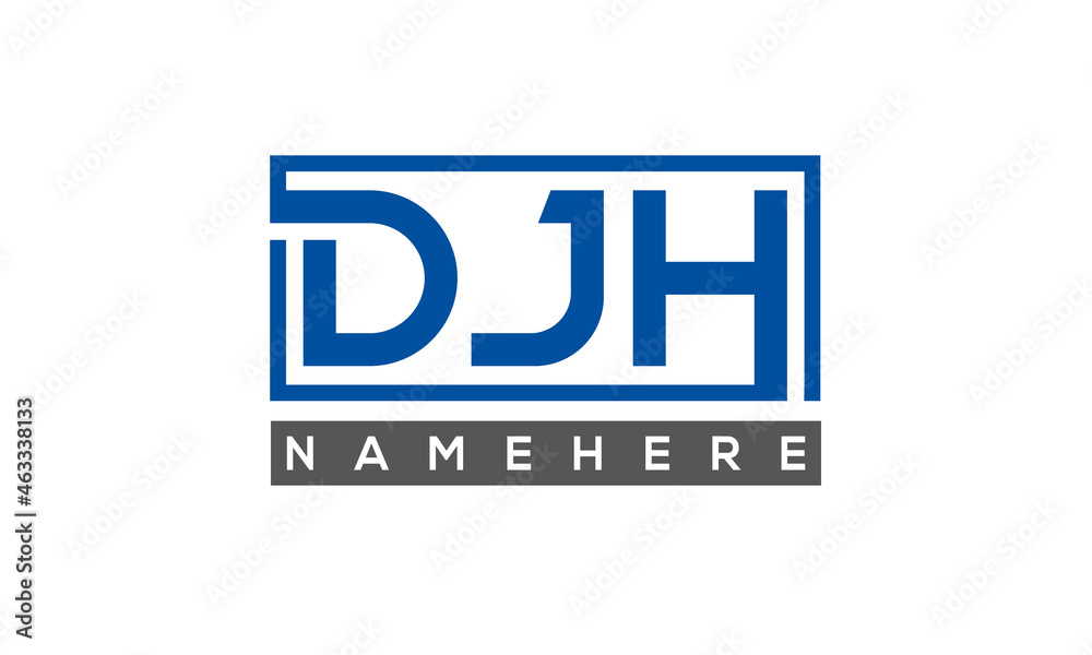 DJH creative three letters logo DJH creative three letters logo