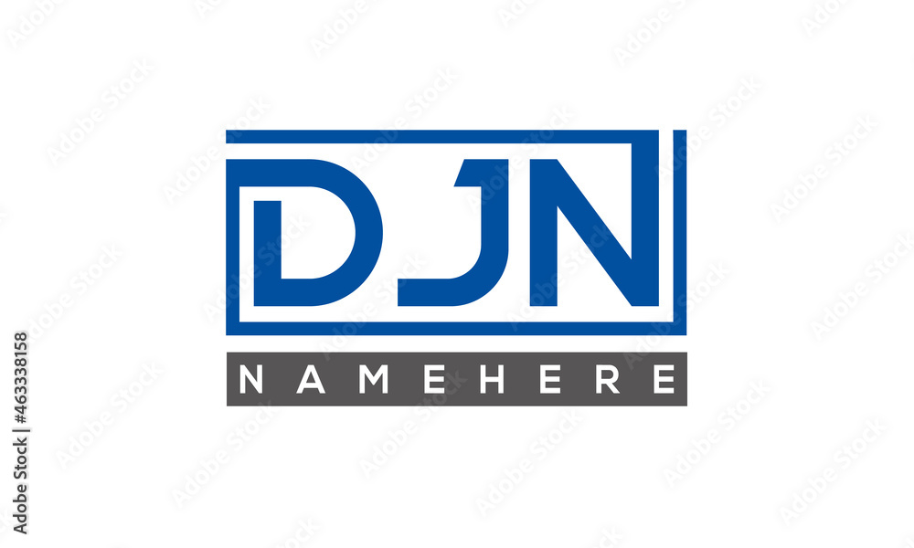 DJN creative three letters logo DJN creative three letters logo