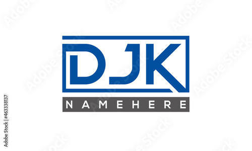 DJK creative three letters logo