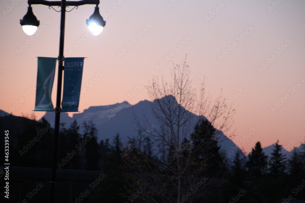 Dawn On The Mountains, Jasper National Park, Alberta Dawn On The Mountains, Jasper National Park, Alberta
