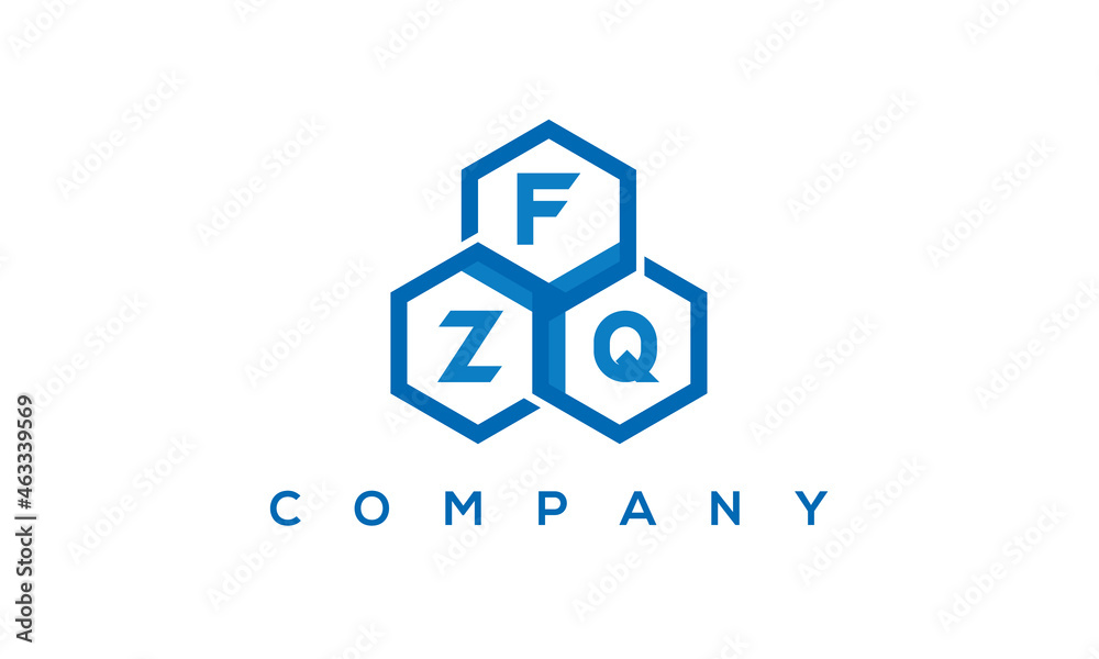 FZQ three letters creative polygon hexagon logo FZQ three letters creative polygon hexagon logo
