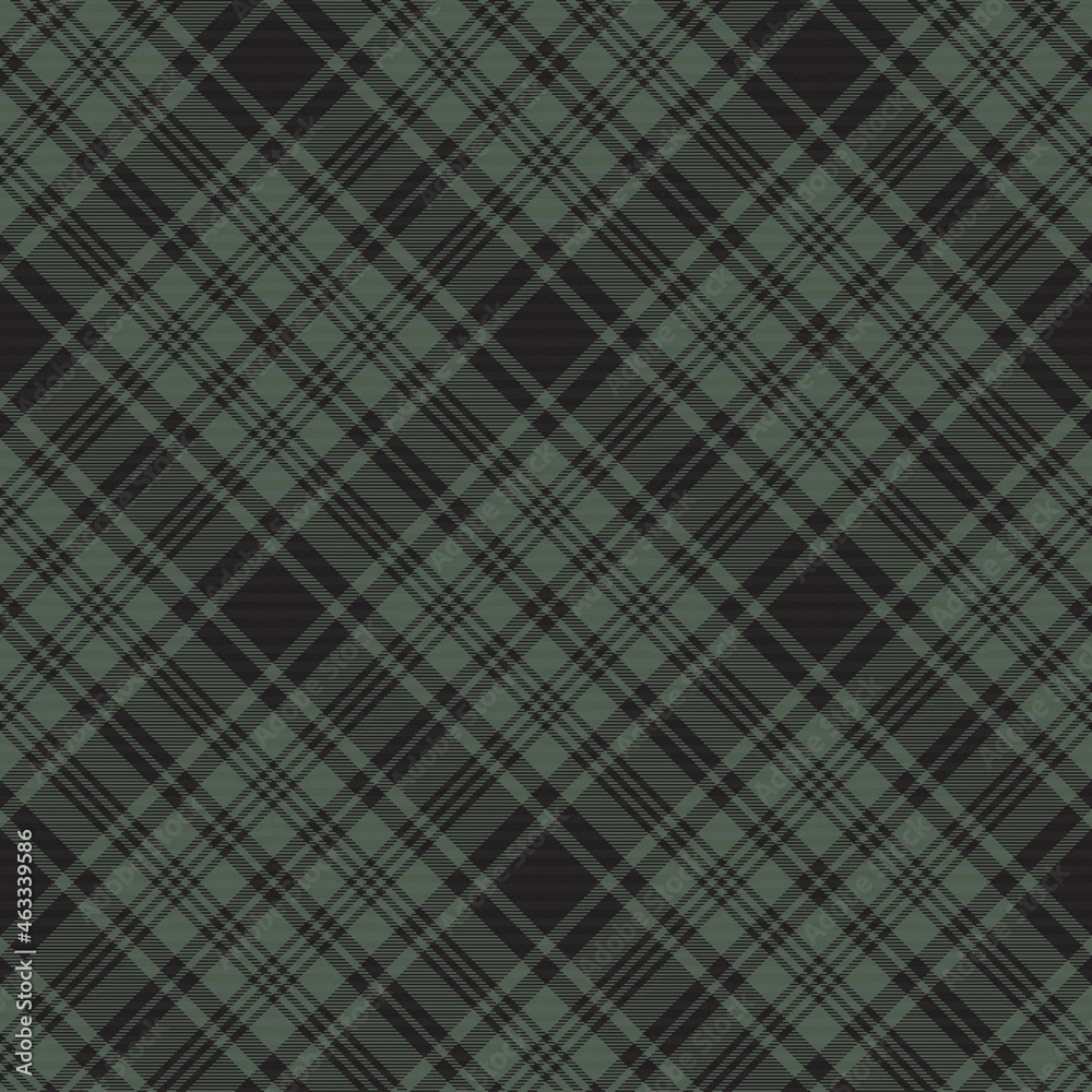 Green Diagonal Plaid Tartan textured Seamless Pattern Design