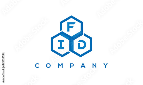 FID three letters creative polygon hexagon logo