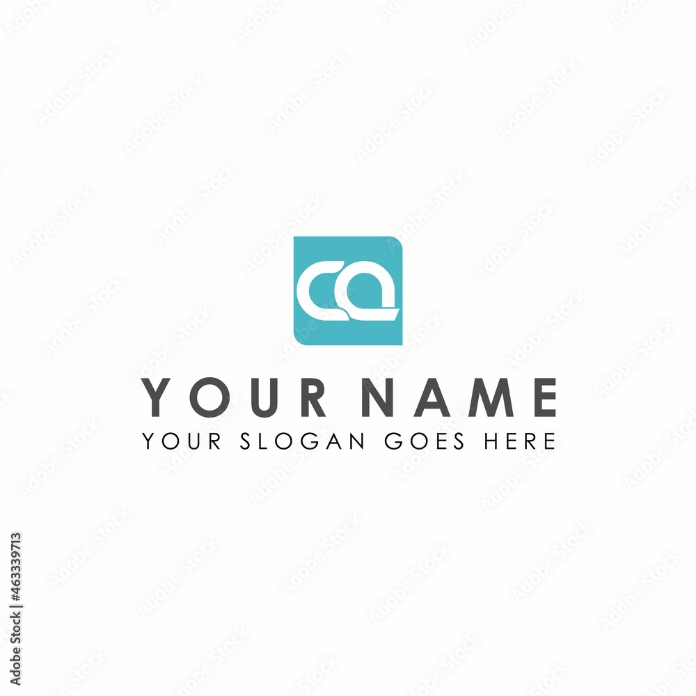 letter or word CA connected font in block square image graphic icon logo design abstract concept vector stock. can be used as typographic or initial. letter or word CA connected font in block square image graphic icon logo design abstract concept vector stock. can be used as typographic or initial.