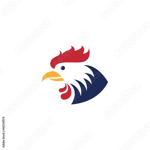 Rooster head icon logo vector concept design