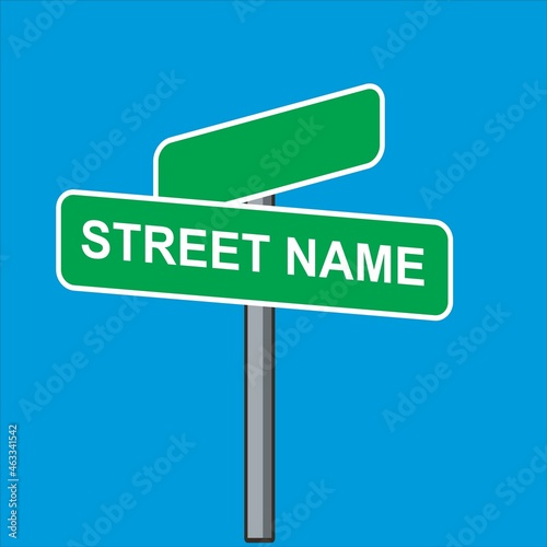 street name sign vector design