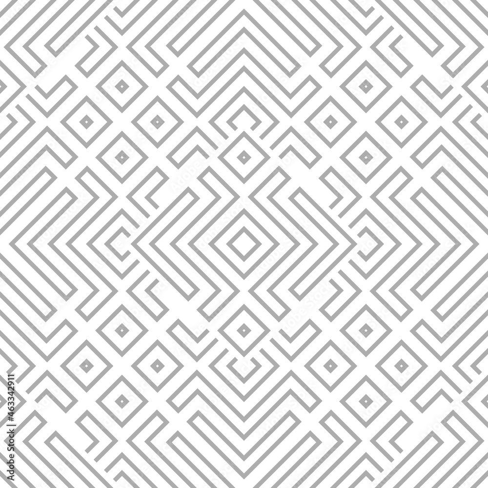 Abstract geometric pattern. A seamless vector background. White and gray ornament. Graphic modern pattern. Simple lattice graphic design.