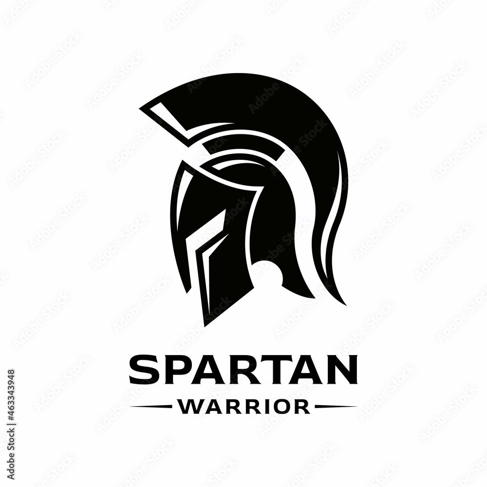spartan warrior helmet logo design vector spartan warrior helmet logo design vector
