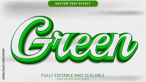 green text effect editable eps file