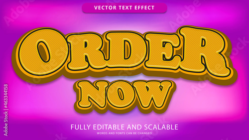 order now text effect editable eps file