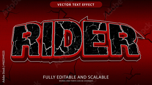 rider text effect editable eps file