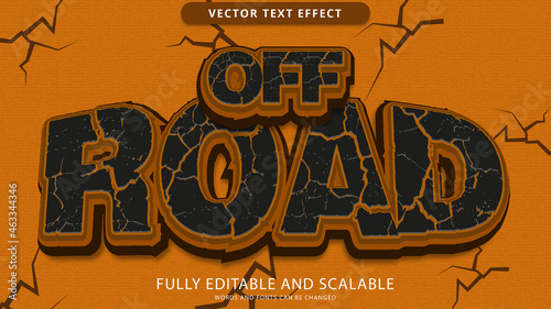 offroad text effect editable eps file