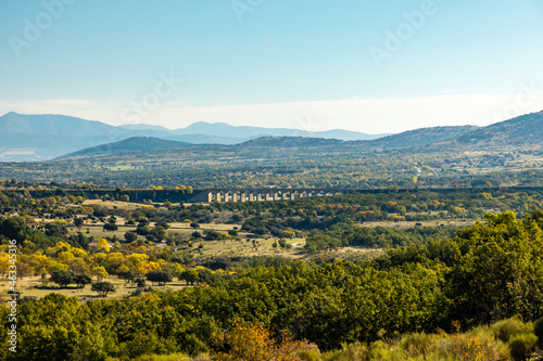 Lozoya Valley  in the Sierra de Guadarrama of Madrid  with autumn colors