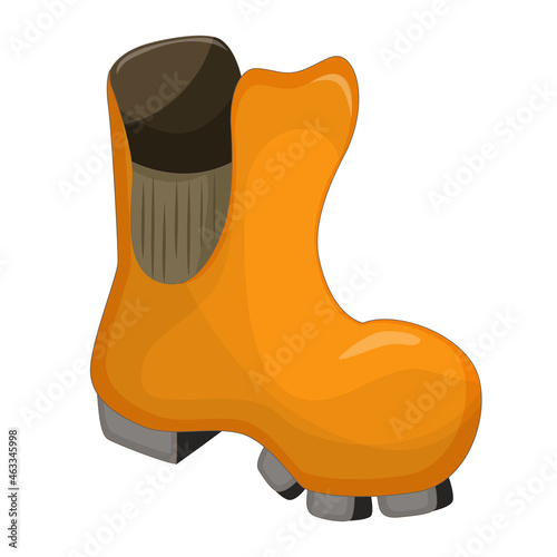 Vector image of a pair of boots in cartoon style. EPS 10