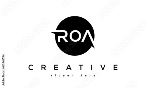 ROA creative circle three letters logo design victor