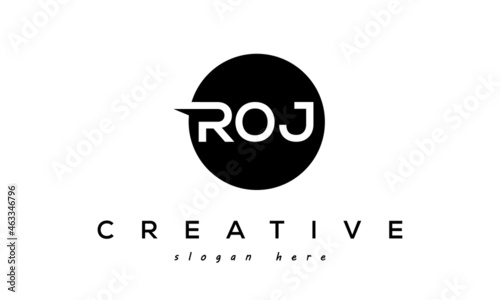 ROJ creative circle three letters logo design victor