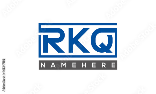 RKQ creative three letters logo