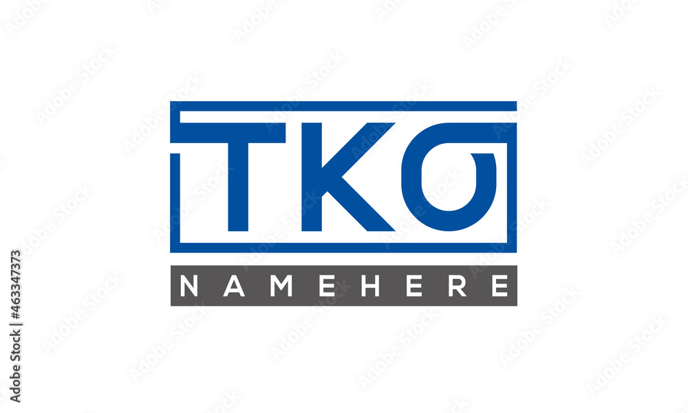 TKO creative three letters logo TKO creative three letters logo