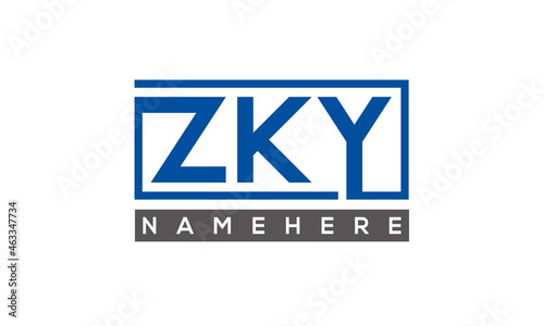 ZKY creative three letters logo	 photo