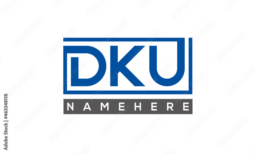 DKU creative three letters logo	