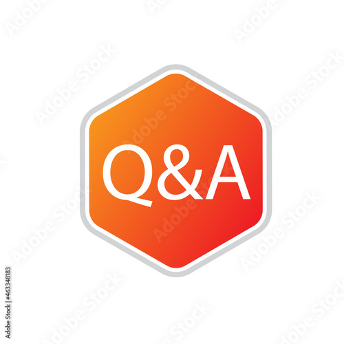question and answer q&a graphic design element