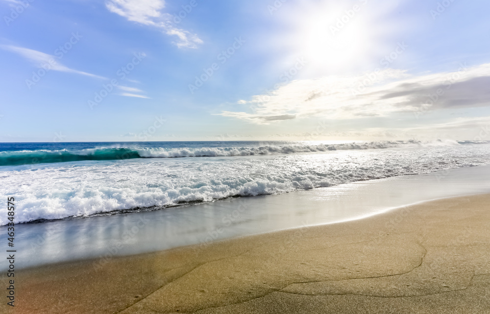 Obraz premium Plage paradisiaque de l’Etang-Salé, île de La Réunion 