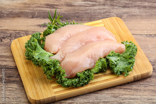 Raw small chicken fillet for cooking