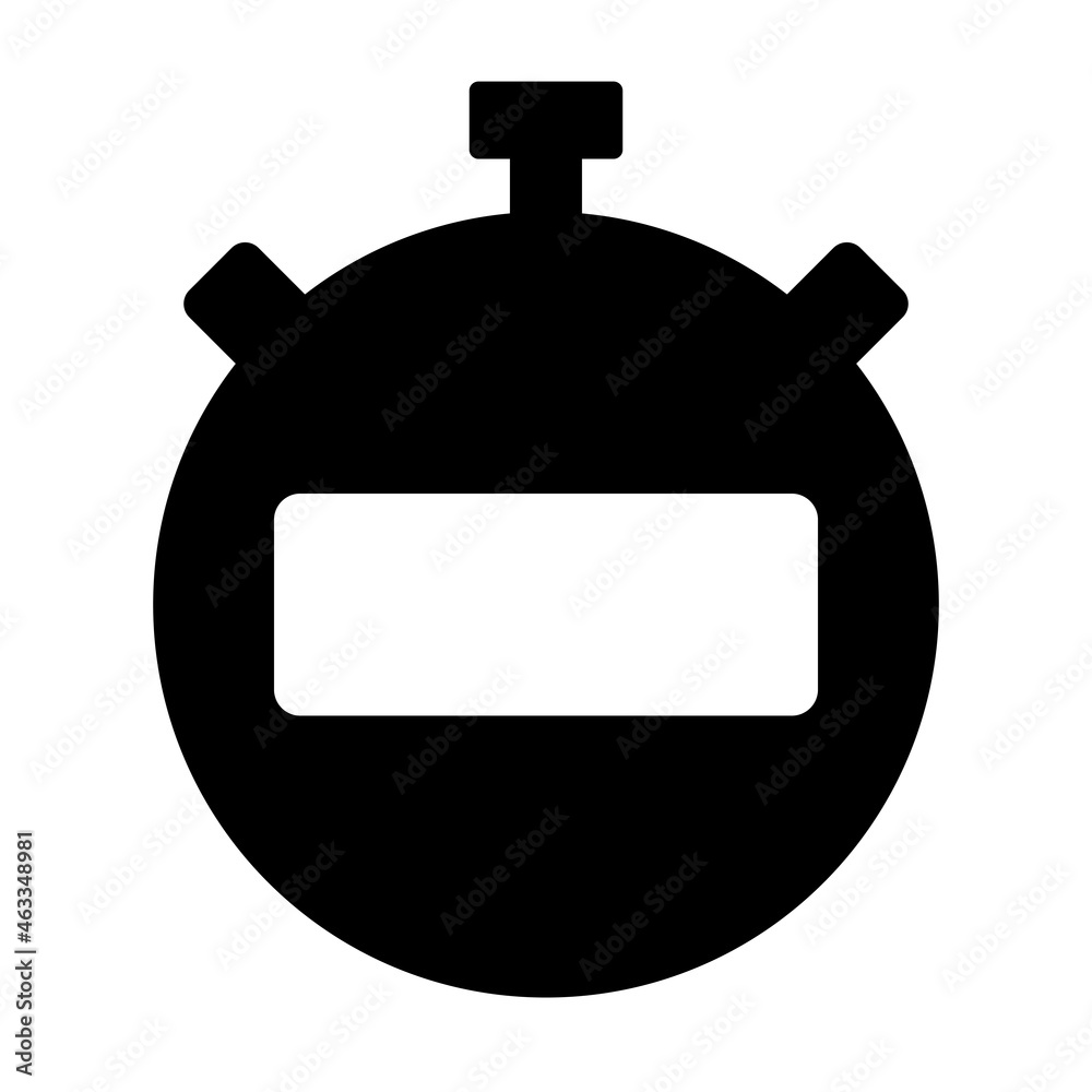 Obraz premium ストップウォッチシルエット