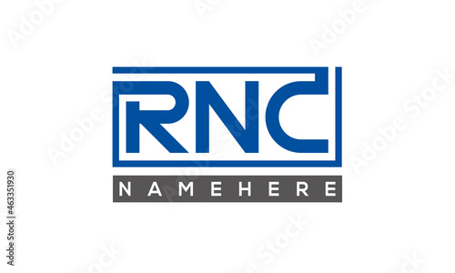 RNC creative three letters logo 