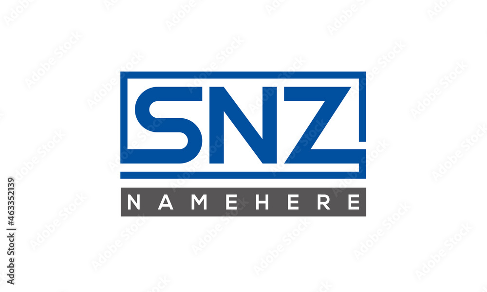 SNZ creative three letters logo SNZ creative three letters logo