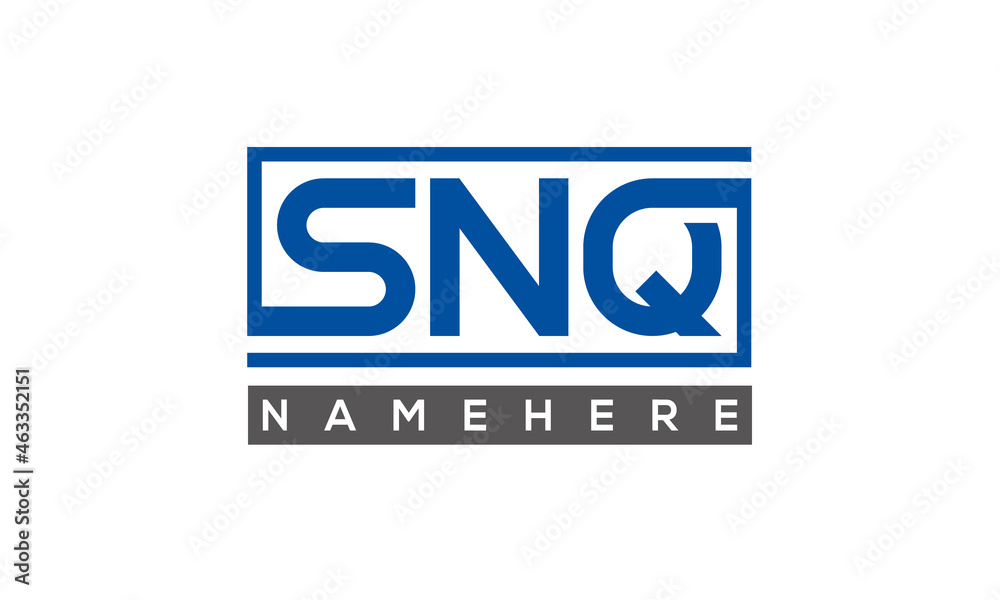 SNQ creative three letters logo SNQ creative three letters logo