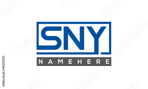SNY creative three letters logo	