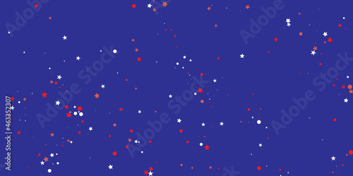 Red Stars Space. Blue Confetti Anniversary. Coral Starry Design. Indigo Texture Holiday. Sparkling Festive. Celebration Invitation. Glitter Sky. Falling Sky.